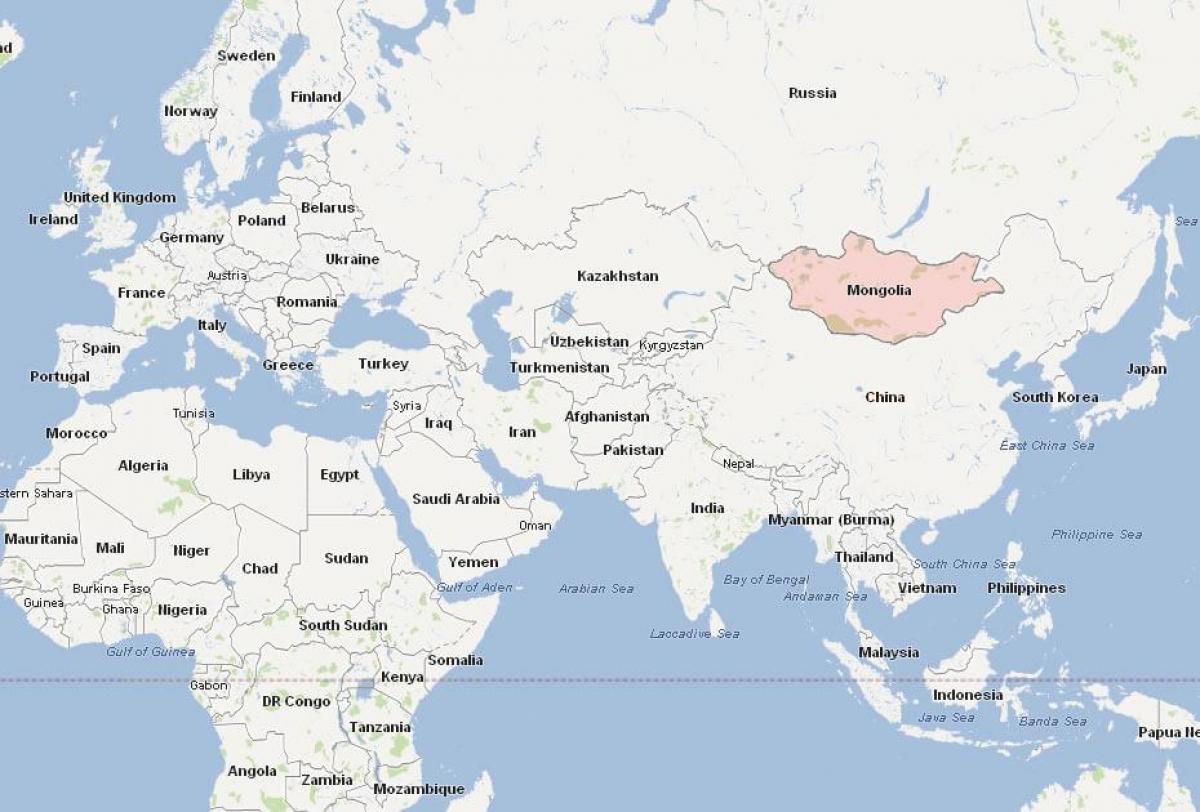kart over Mongolia kart asia
