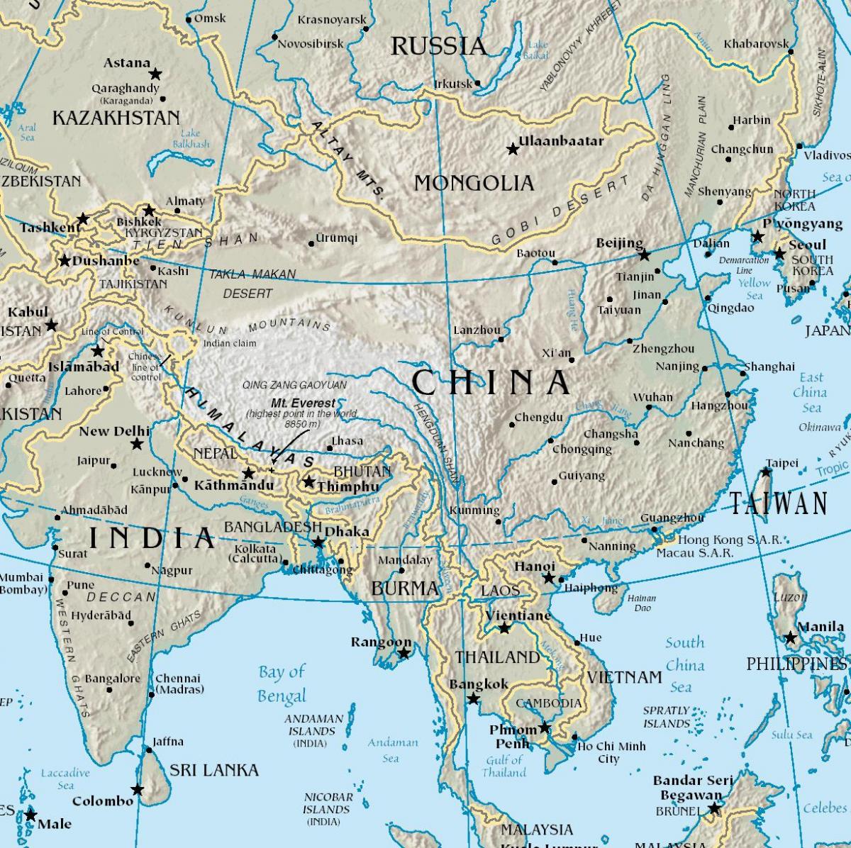 Mongolsk platået kart plassering
