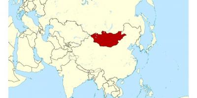 Beliggenhet Mongolia i verden kart