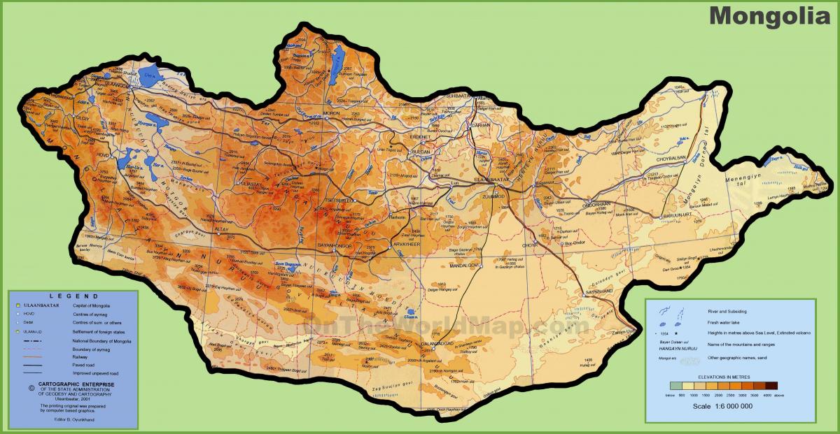 Mongolia kart plassering