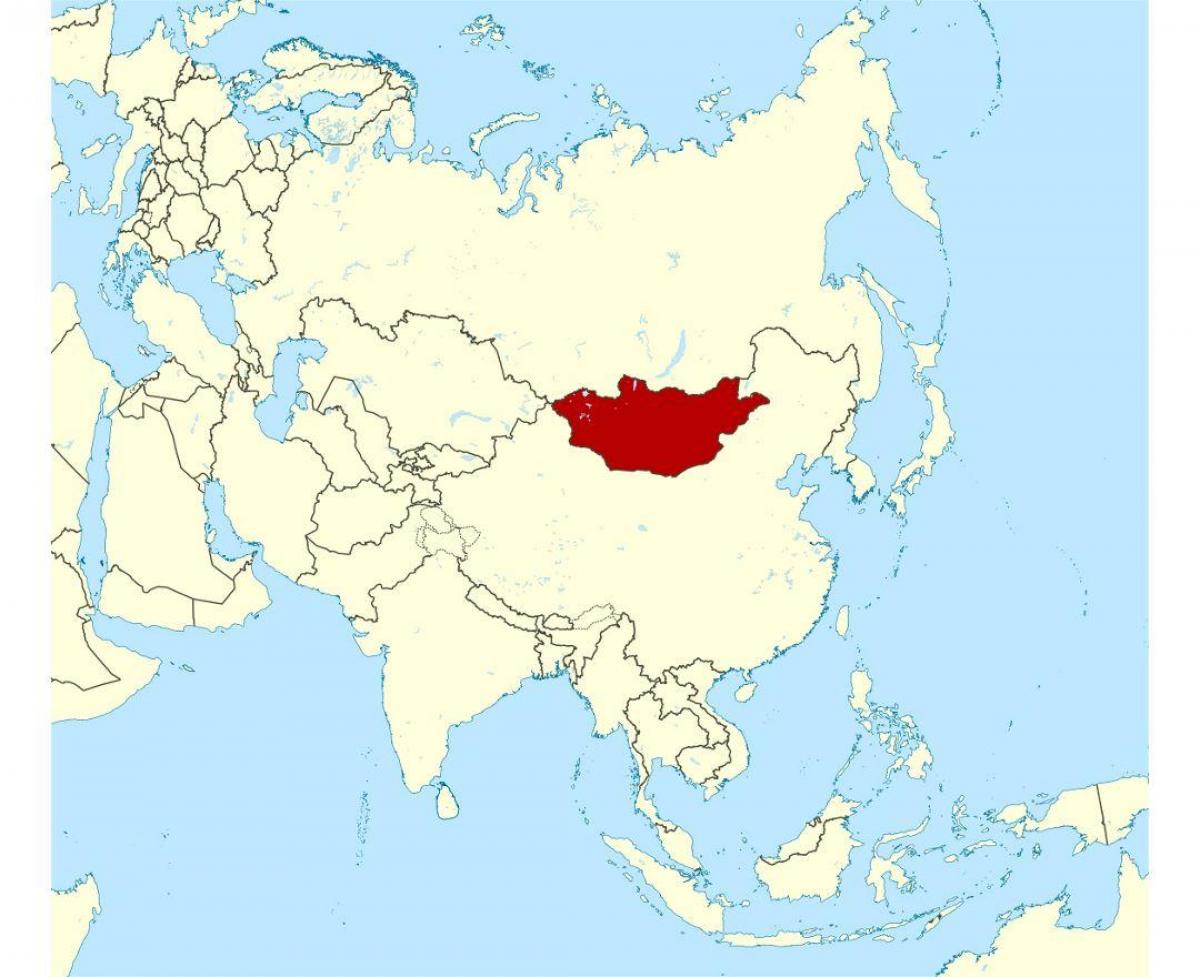 beliggenhet Mongolia i verden kart