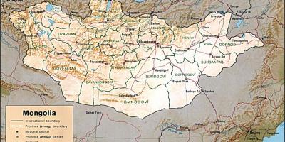 Mongolia geografiske kart