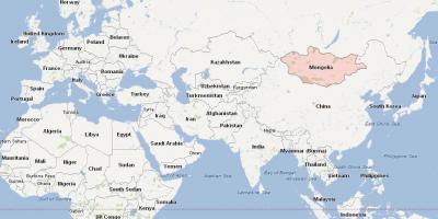 Kart over Mongolia kart asia
